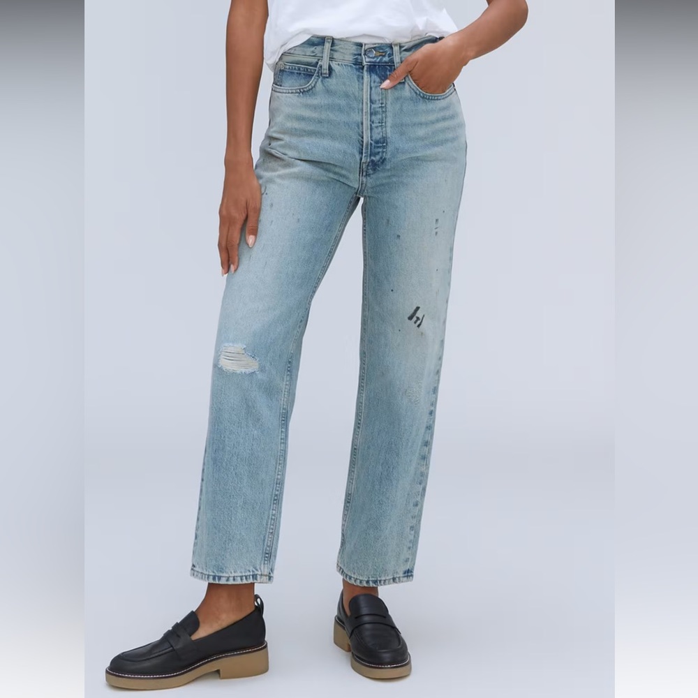 The Rigid Way High Everlane Jean - Paint Splatter